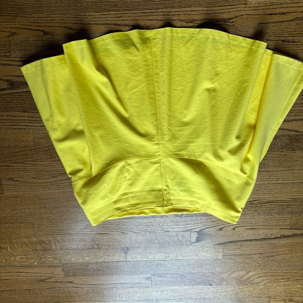 Lane Bryant Yellow Fit and Flare Mini‎ Skirt Plus Size 22 Stretch Cotton Blend